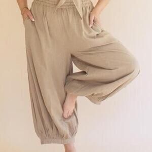 La lou oatmeal balloon pants